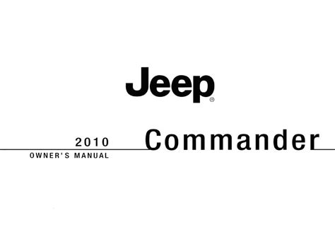 2010 jeep commander owners manual Reader