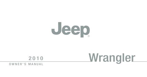 2010 jeep wrangler unlimited sport owners manual Epub