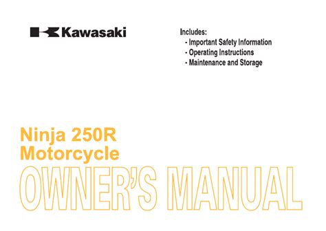 2010 ninja 250 owner manual pdf Kindle Editon