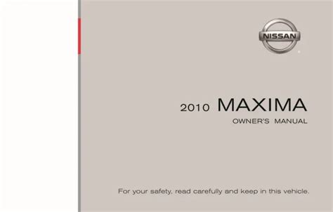 2010 nissan maxima owners manual 00581 Epub