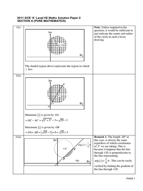 2011 Gce A Level H2 Maths Solution Paper 2 Section Doc