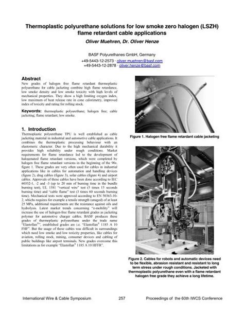 2011 Thermoplastic Polyurethane Solutions For Low Smoke Kindle Editon