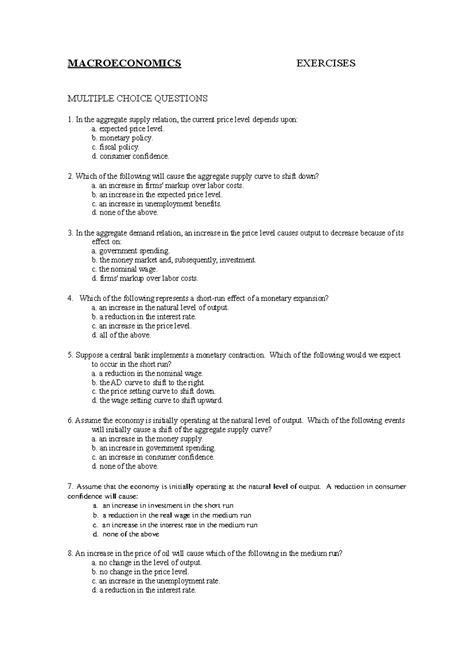 2011 ap macroeconomics exam multiple choice answers Doc