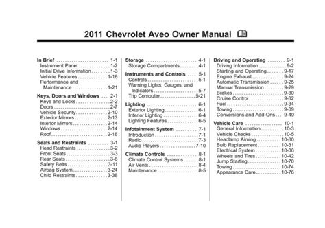 2011 aveo owners manual Epub