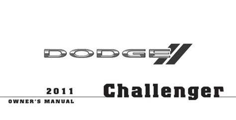 2011 challenger owners manual PDF