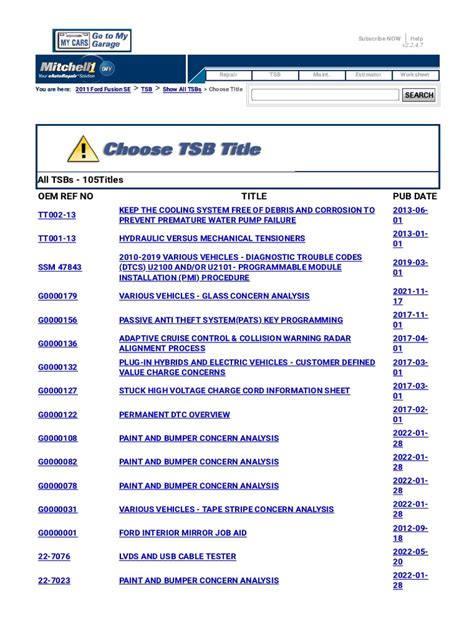 2011 ford explorer technical service bulletins Epub