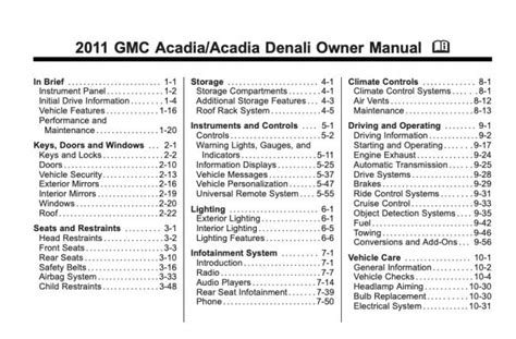 2011 gmc acadia owner manual Doc