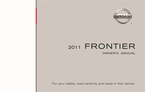 2011 nissan frontier owners manual Kindle Editon