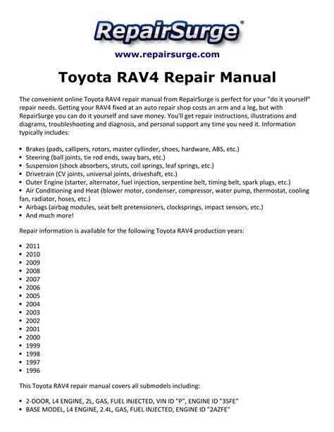 2011 toyota rav4 repair manuals Doc