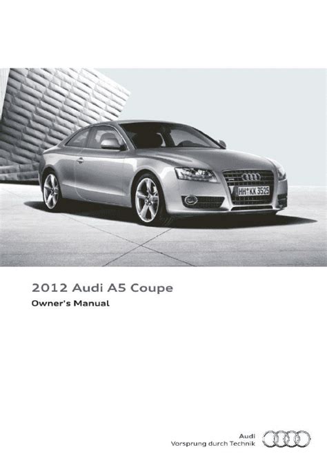 2012 AUDI S5 OWNERS MANUAL Ebook Kindle Editon