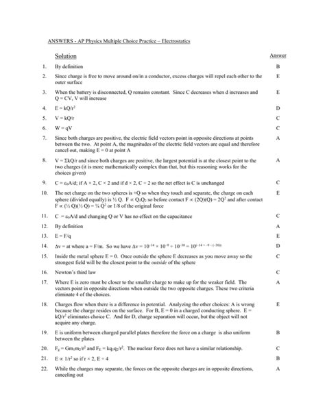 2012 Ap Physics B Multiple Choice Solutions Epub