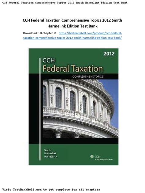 2012 CCH FEDERAL TAXATION COMPREHENSIVE TOPICS SOLUTION MANUAL Ebook Reader