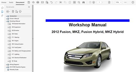 2012 Ford Fusion Service Manual PDF