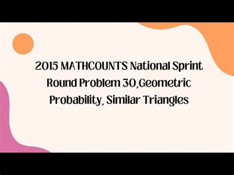 2012 National Mathcounts Sprint Round Solutions Doc