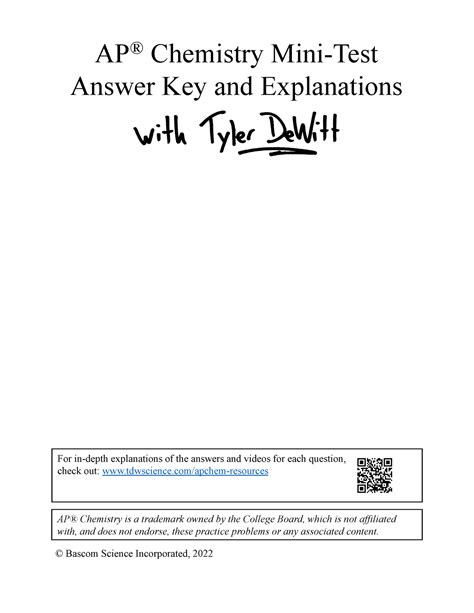 2012 ap chemistry answer key Reader