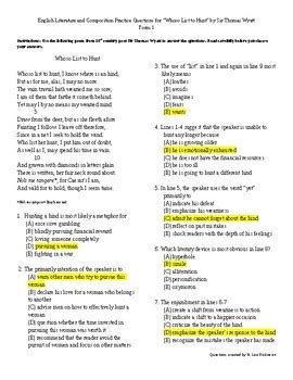 2012 ap english literature multiple choice answers Reader