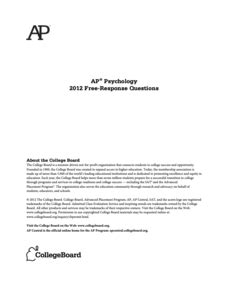 2012 ap psychology test answers Reader