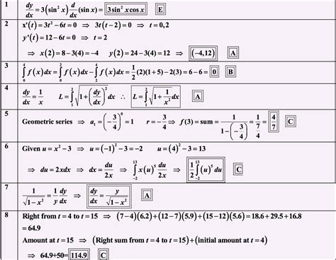 2012 bc calculus multiple choice answers Reader