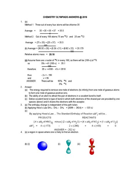 2012 chemistry olympiad answers Reader