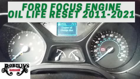 2012 ford focus oil reset Reader