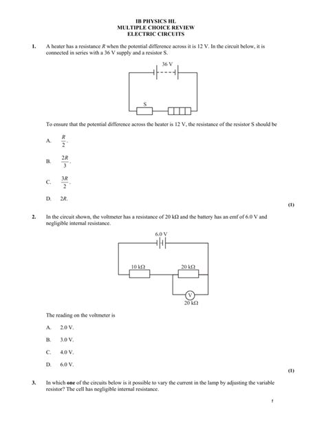 2012 ib physics electric circuit Kindle Editon