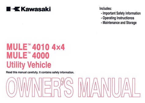 2012 kawasaki mule 4010 owners manual Ebook PDF