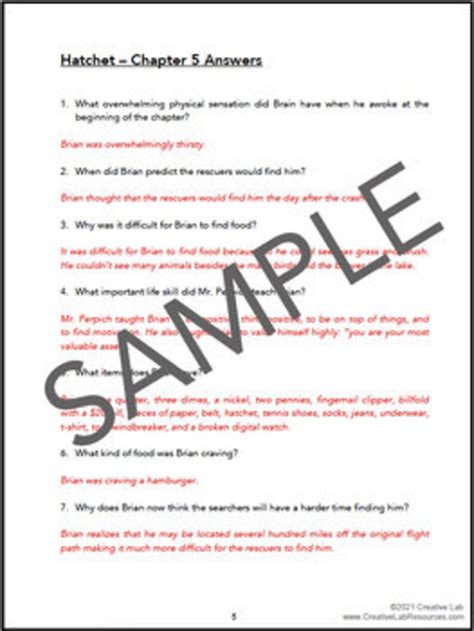 2012 secondary solutions hatchet literature answer cheat PDF