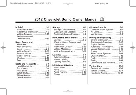 2012 sonic owners manual Reader