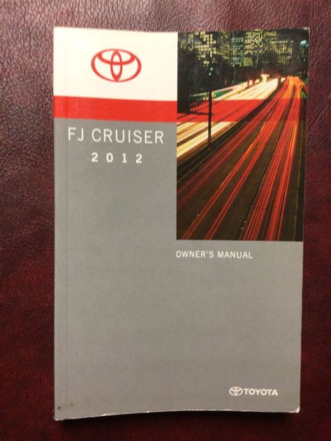 2012 toyota fj cruiser owners manual Doc