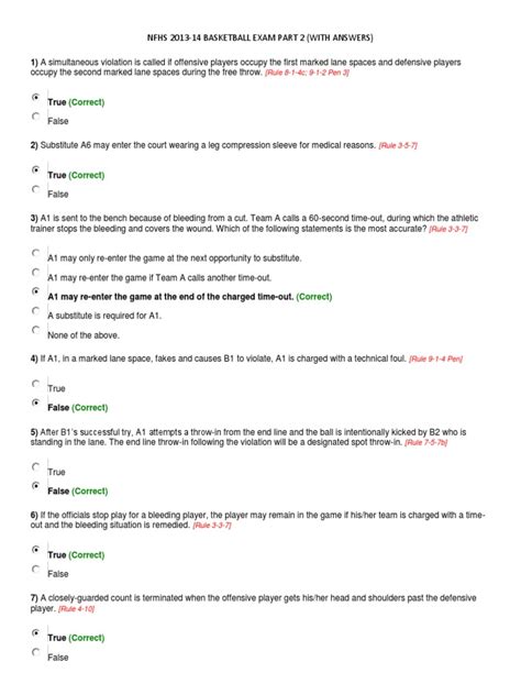 2013 2014 Nfhs Basketball Answers Epub