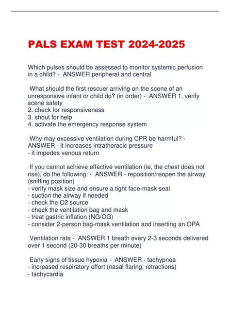 2013 Pals Version A Test Answers Reader