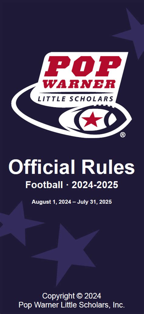 2013 Pop Warner Official Rules Ebook Reader