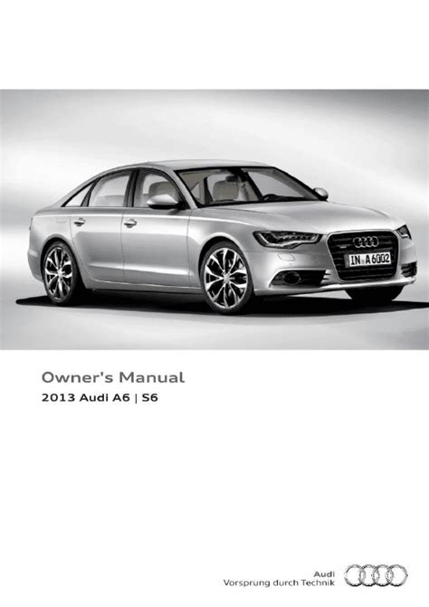 2013 audi s6 owners manual pdf PDF