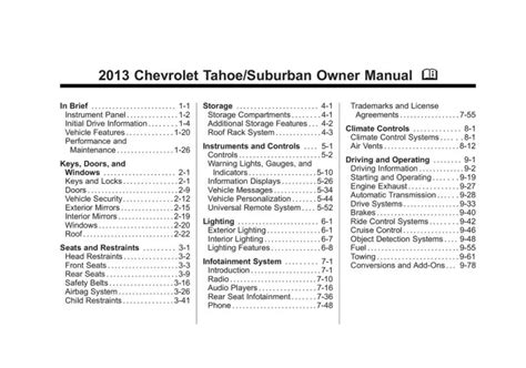 2013 chevy tahoe owners manual Reader