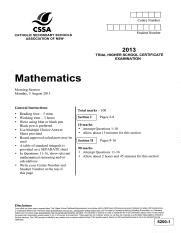 2013 cssa trial mathematics answers Epub