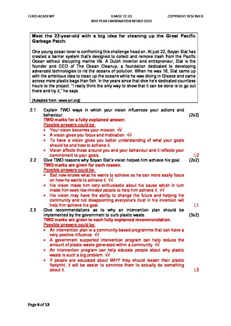 2013 grade 11 caps task 2 project option 1 memorandum PDF