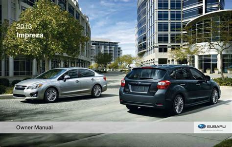 2013 impreza owners manual PDF