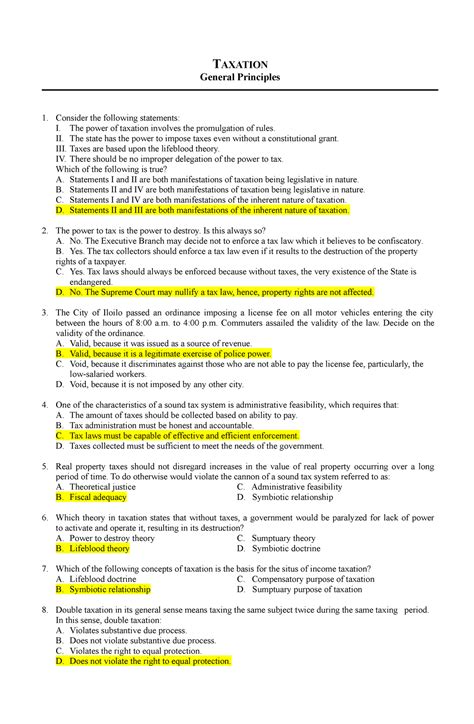 2013 income tax fundamentals multiple choice answers Reader