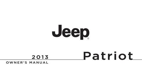 2013 jeep patriot owners manual PDF