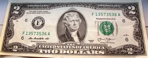 2013 two dollar bill