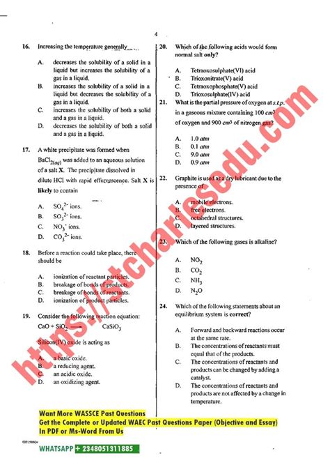 2014 2015 waec question and answer in chemistry main paper 2 Epub