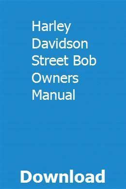 2014 STREET BOB SERVICE MANUAL PDF Ebook Reader