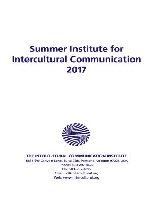 2014 Summer Institute For Intercultural Communication PDF Doc