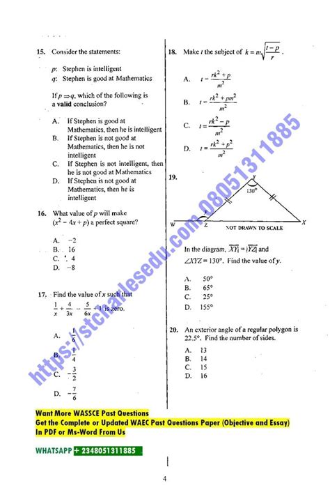 2014 Waec Mathematics Free Answers Mostlyreadingya Com Doc