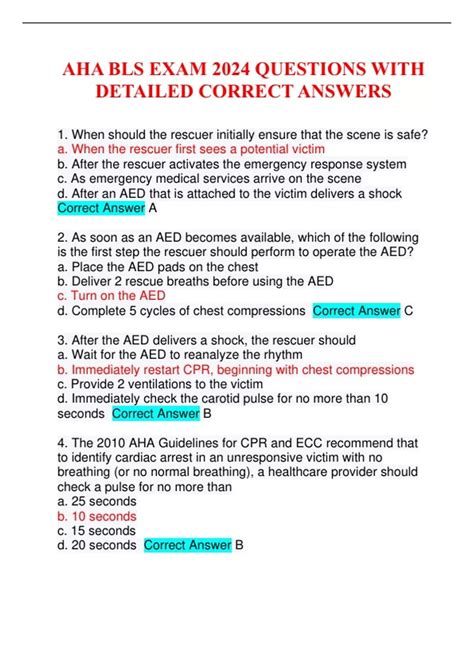 2014 aha bls written exam answers Epub