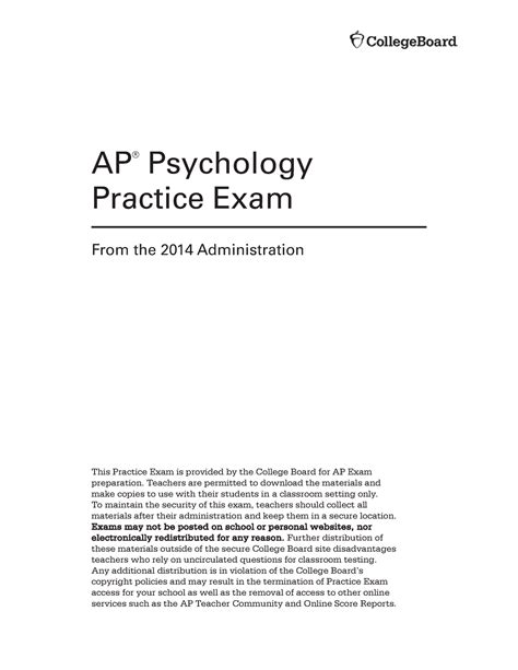 2014 ap psychology exam answers Reader