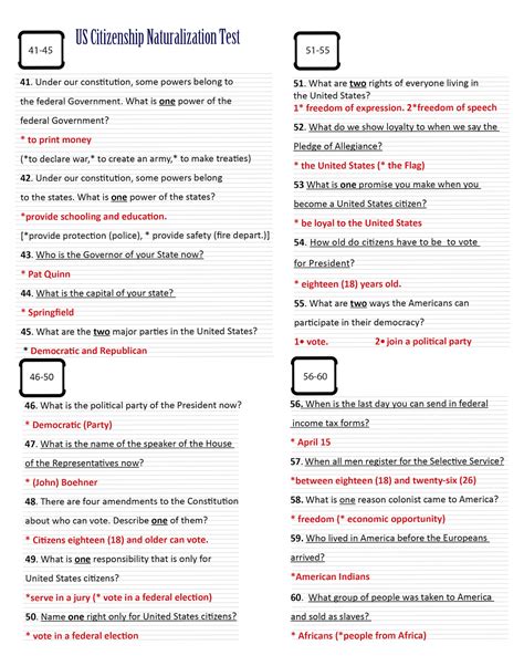 2014 citizenship question and answers PDF