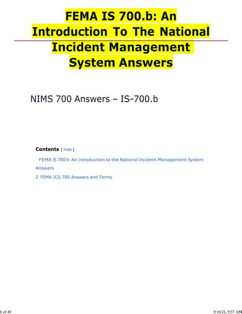 2014 nims 700a answers Doc