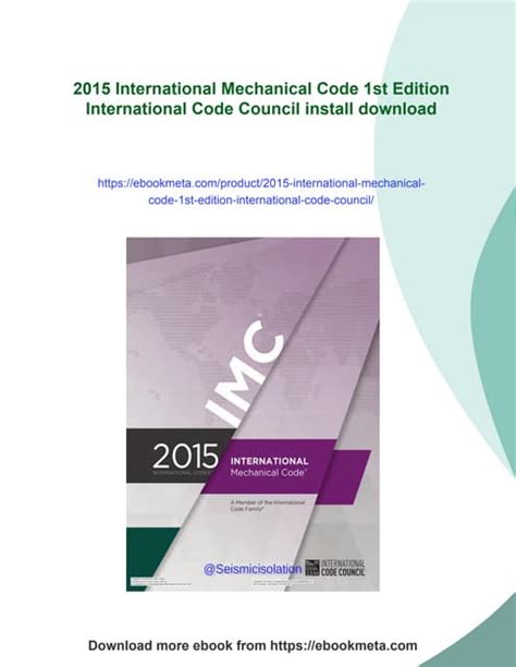 2015 International Mechanical Code Council PDF