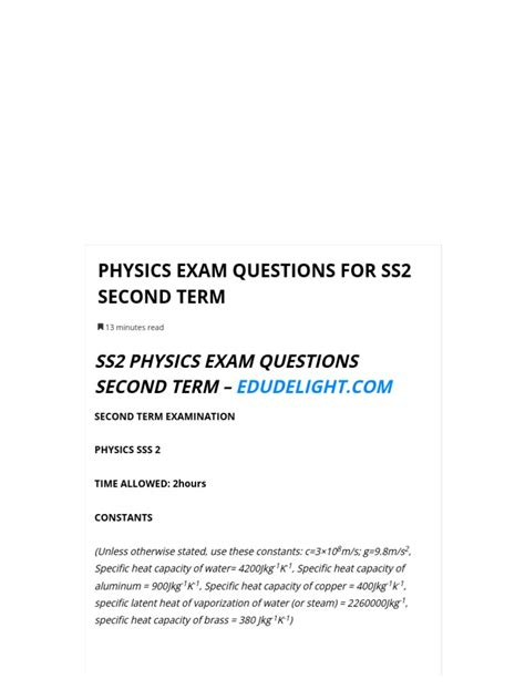 2015 Physics Obj Answer PDF